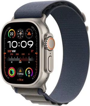 Apple Watch Ultra 2 titanium case smartwatch with black band