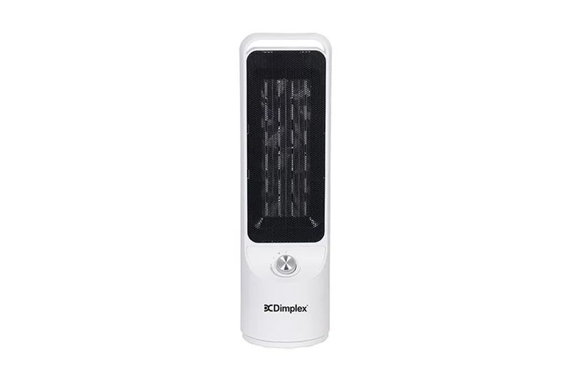 Dimplex DHCERA20M 2kW compact ceramic heater white upright with brushless DC motor