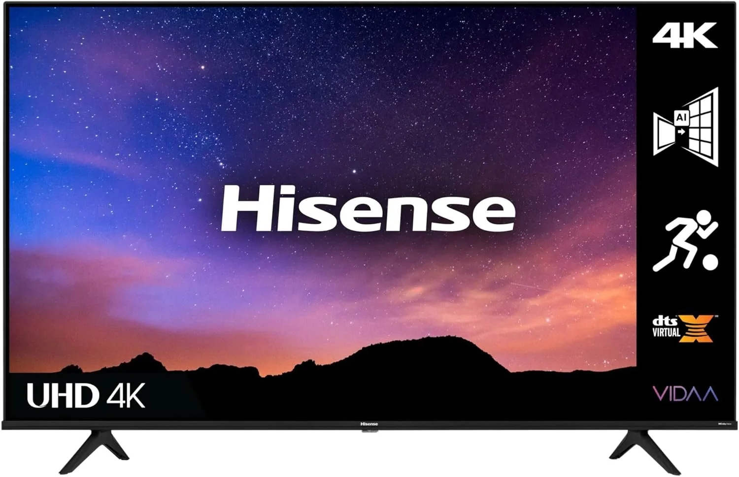 Hisense A6N 65 inch 4K TV with basic bezel design