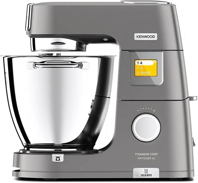 Kenwood professional stand mixer in brushed steel