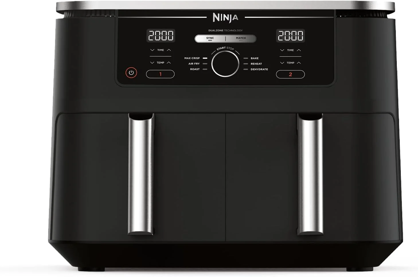 Ninja Foodi Max AF400ANZ dual-zone air fryer, black with SYNC and MATCH controls