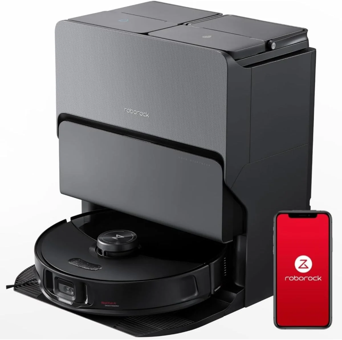 Roborock S8 MaxV Ultra robot vacuum with docking station