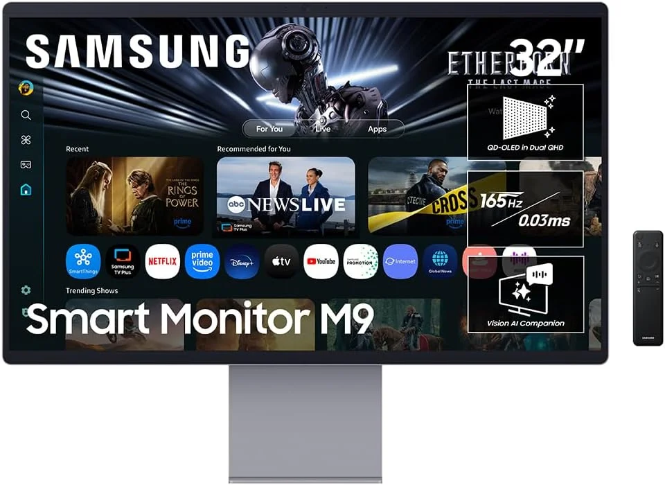 Samsung S95D 65 inch QD-OLED TV with sleek design